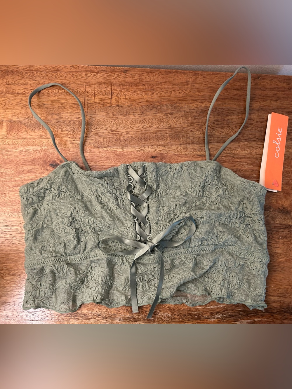 Colsie Unlined Lace Romantic Cottagecore Bralette. Women’s Small. NW